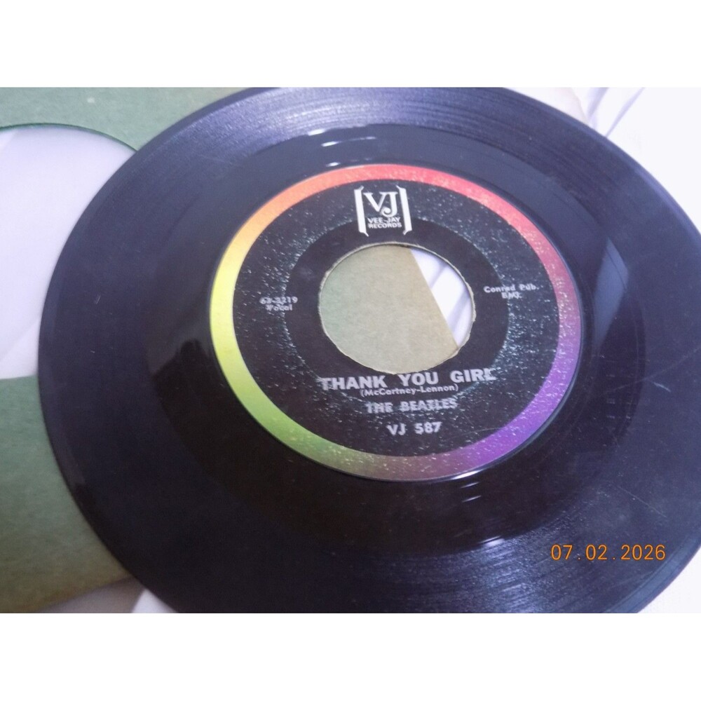 VintageBeatles Album 45 vinyl album record Thank You Girl